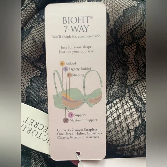 New Victoria’s Secret Biofit Women Bra Black Size 34D